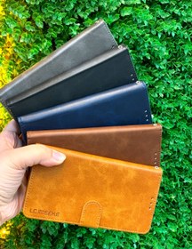 تصویر کیف کلاسوری چرمی جاکارتی دار مدل LC.IMEEKE قفل دار 