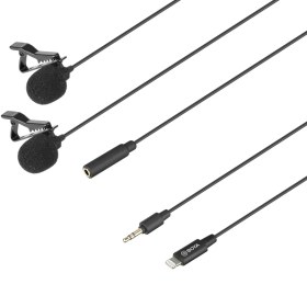 تصویر میکروفن بویا BOYA BY-M2D Dual BOYA BY-M2D Dual Omnidirectional Lavalier Microphones with Lightning Cable (iOS)