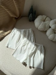 تصویر شلوارک زنانه مدل جلو پاپیون 