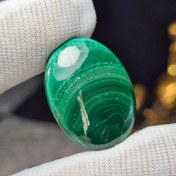 تصویر نگین سنگ طبیعی مالاکیت معدنی کنگو کد 36246 