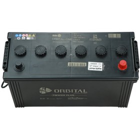 تصویر باتری خودرو اوربیتال وان ۱۲۰ آمپر اسیدی قطب چپ 