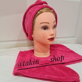 تصویر کلاه حمام حوله ای 