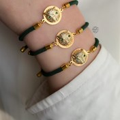 تصویر دستبند ورساچه پنتر طلا ۱۸ عیار با سواروسکی 