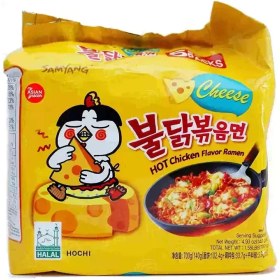 تصویر نودل پاکتی سامیانگ مدل پنیری 135 گرمی – بسته 5 عددی Samyang Korean Cheese Hot Chicken Flavor Ramen Noodle 135 gr