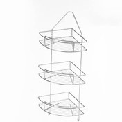 تصویر کنج حمام سه طبقه آویز استیل-آدلان 