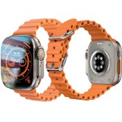 تصویر ساعت هوشمند مدل TELZEAL T-ULTRA - طلایی مات با بند نارنجی ا Telzeal TULTRA smart watch Telzeal TULTRA smart watch