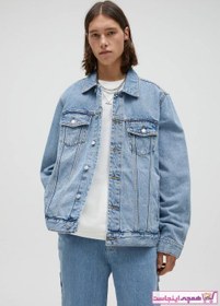 تصویر فروشگاه ژاکت جین مردانه تابستانی برند Pull & Bear رنگ آبی کد ty95474381 