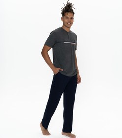 تصویر ست پیژامه فاق نرمال آستین کوتاه راسته مردانه | یو اس پولو U.S. Polo Assn. US.01.18901.25Y 101 