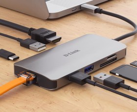 تصویر هاب 8 پورت USB-C دی-لینک D-Link مدل DUB-M810 