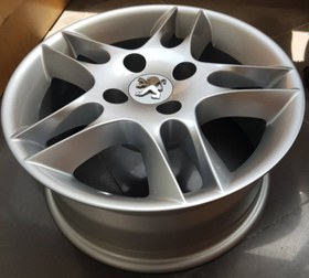 تصویر رینگ فابریک سایز۱۵(۱۰۸×۴) (۵) پردوشاخ نقره‌ای LZ نیریز Original wheel size 15"(4×108) Silver LZ Neyriz