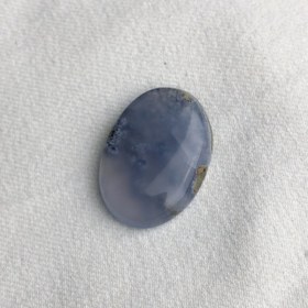 تصویر نگین سنگ عقیق طبیعی ابی رنگ زیبا و خاص Agate