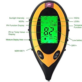 تصویر پی اچ متر خاک دیجیتال چهار کاره 