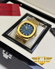 تصویر ساعت مچی مردانه پتک فیلیپ ناتیلوس صفحه ابی Patek Philippe Nautilus 