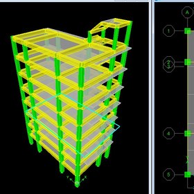 تصویر دانلود محاسبات ساختمان بتنی 8 طبقه 