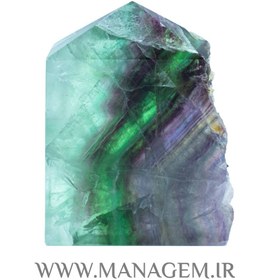 تصویر برج سنگ فلوریت رنگین‌کمانی 