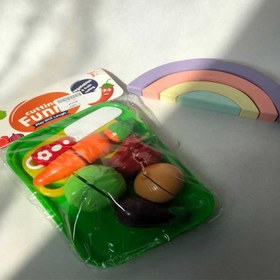 تصویر اسباب بازی میوه برشی ۸ تکه 