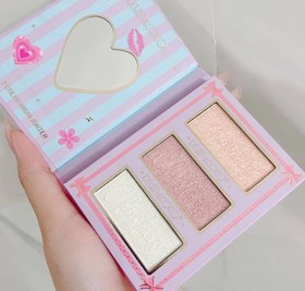 تصویر پالت هایلایتر سه رنگ kevin&coco 3 COLORENE highlighter PALETTE