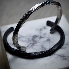 تصویر دستبند بنگل پیچی - مشکی bangle