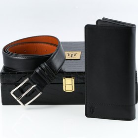 تصویر ست دو تیکه مدیریتی چرم طبیعی 