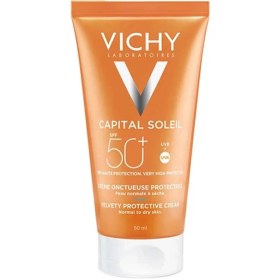 تصویر ضدآفتاب بدون رنگ ویشی Vichy ideal soleil Dry Touch Face Fluid Spf 50