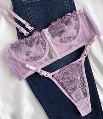 تصویر ست شورت و سوتین وایت لیدی سایز ۷۵ تا ۹۰ 