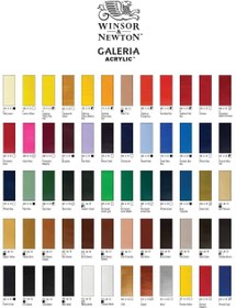 تصویر رنگ اکریلیک وینزور کد 120 مدل گالریا (cadmium yellow medium hue) 