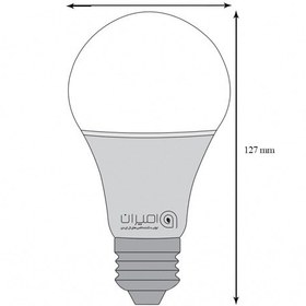 تصویر لامپ 15 وات مهتابی امیران 