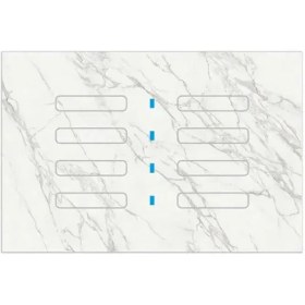 تصویر کلید هوشمند QUBIK MARBLE Glass keypad with 8 buttons, 120X80 White 