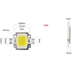 تصویر LED پاور 10 وات سفید آفتابی 