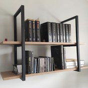 تصویر کتابخانه دیواری مدرن با جنس MDF 