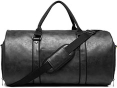 تصویر کیف های پوشاک برای مسافرت کیف های مسافرتی کت و شلوار چرمی مسافرتی کیف های مسافرتی کت و شلوار مردانه با محفظه کفش، ضد آب، ایده آل برای سفرهای کاری/هدایای شوهر… 