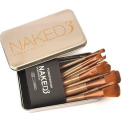 تصویر ست برس آرایشی مدل NAKED3 مجموعه 12 عددی ا NAKED3 makeup brush set, 12-piece set NAKED3 makeup brush set, 12-piece set