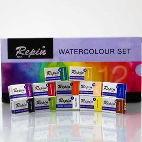 تصویر آبرنگ رپین بسته 12 رنگ 