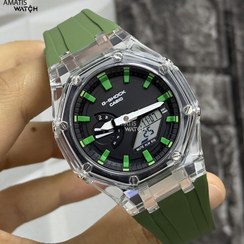 تصویر ساعت مچی اسپرت جی شاک دو زمانه مناسب خانم ها و آقایان بند رابر GSHOCK CASIO