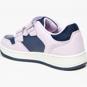 تصویر کفش ورزشی دخترانه با بند چسبی و طراحی پنل‌دار برند kappa Girl's Panelled Sports Shoes with Hook and Loop Closure