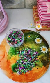 تصویر شن متالیک رنگ شده 