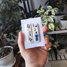 تصویر گیره مو طرح موزیک 