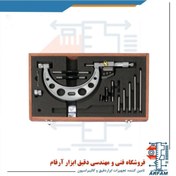 تصویر ست میکرومتر دیجیتال آسیمتو 100-0 خارج سنج مدل 6-04-115 Asimeto Digital Interchangeable Anvils Outside Micrometer 115-04-6