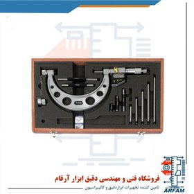 تصویر ست میکرومتر دیجیتال آسیمتو 100-0 خارج سنج مدل 6-04-115 Asimeto Digital Interchangeable Anvils Outside Micrometer 115-04-6