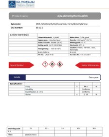 تصویر دی متیل فرمامید Extra pure دکتر مجللی Dimethylformamide 