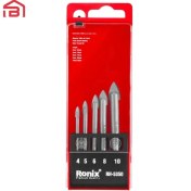 تصویر ست مته شیشه رونیکس مدل RH-5350 شامل ۵ عدد 