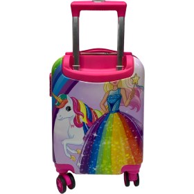 تصویر چمدان مسافرتی بچه گانه مدل باربی Barbie برند کولا Kola کد 906 Kola Barbie wheeled luggage code 906