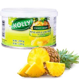 تصویر کولی - کمپوت آناناس حلقه 227 گرم(کارتن 24 عدد) canned pineapple kolly