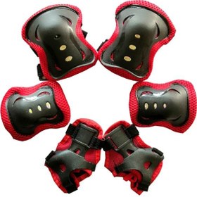 تصویر پک 6 تایی زانو و آرنج بند محافظ برای اسکیت بازی برند sapu 6-Piece Roller Skating Protective Elbow And Knee Pads