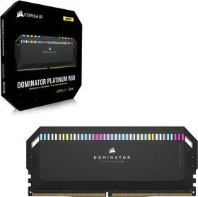 تصویر رم کورسیر DOMINATOR RGB 64GB (2*32GB) DUAL 5200MHz DDR5 ا CORSAIR DOMINATOR PLATINUM RGB 64GB 32GBx2 5200MHz CL40 DDR5 Memory CORSAIR DOMINATOR PLATINUM RGB 64GB 32GBx2 5200MHz CL40 DDR5 Memory