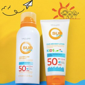 تصویر لوسیون ضدآفتاب صورت و بدن کودکان سان زون Sun Zone Face & Body Lotion Kids SPF 50 High