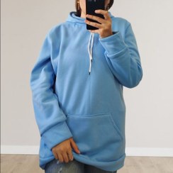 تصویر هودی زنانه دورس توکرکی قواره باکسی سایز آزاد رنگ سبز 