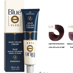 تصویر رنگ مو فاقد آمونیاک بلو سری دودی بنفش 