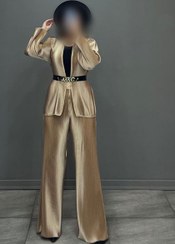 تصویر کت شلوار پلیسه کوتاه کد 0365 