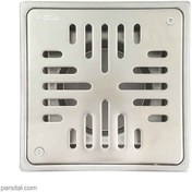 تصویر کفشور استیل پارکینگی 15×15 خروجی 90جاستایم C0307-27-79S1 justime-floor-drain-code-c0307-27-79s1-15-15cm-steel